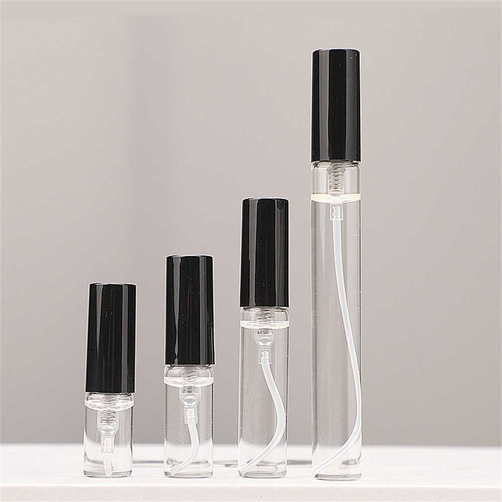 Perfume Fragrance Refill - ขวดสเปรย์น้ำหอมเปล่าขนาดเล็กแบบพกพา5ชิ้น2มล./3มล./5มล./10มล. ขวดเครื่องสำอางตัวอย่างขวดเติมได้ฟรีเครื่องมือบรรจุ