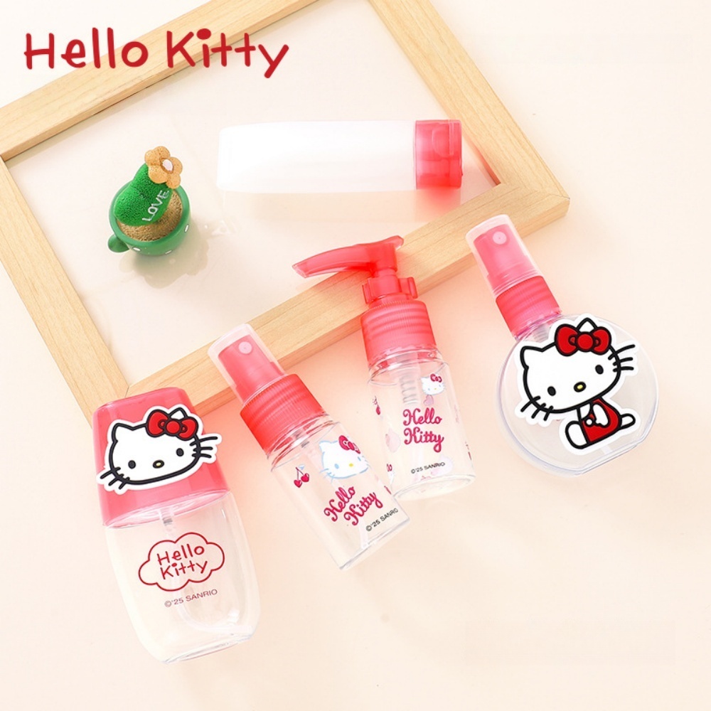 Perfume Fragrance Refill - 55/60/100 มล. ของแท้ซานริโอพลาสติกขวดรีฟิลขวดน้ำหอมเฮลโล คิตตี้ อะตอมไมเซอร์ขวดสเปรย์เปล่าแบบพกพาเครื่องมือเดินทาง