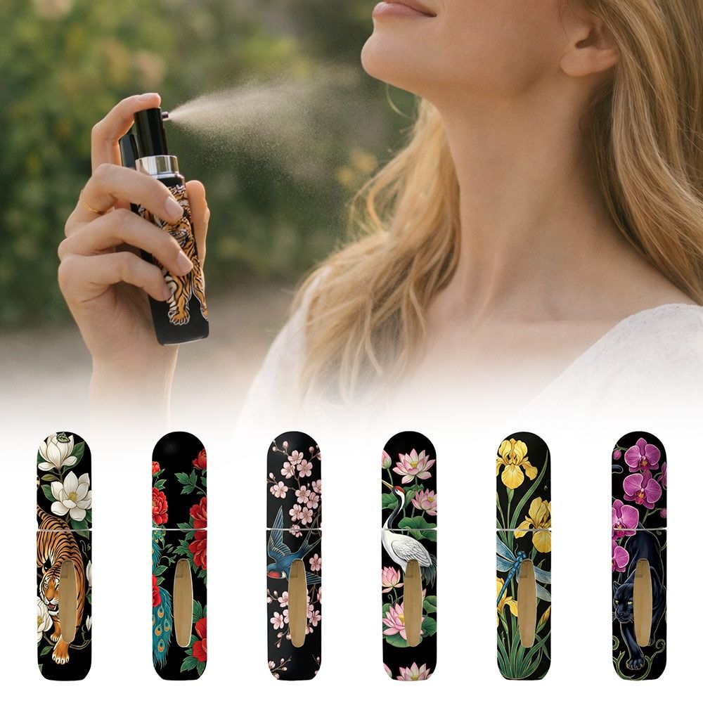 Perfume Fragrance For Girls - ขวดน้ำหอมขนาด 5 มล. ขวดสเปรย์แบบเติมได้ป้องกันการรั่วซึมพร้อมพวงกุญแจ ภาชนะบรรจุน้ำหอมแบบละอองละเอียดพิเศษสำหรับผู้หญิง