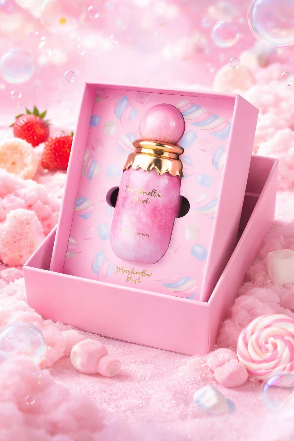 Perfume Fragrance Paris - บลัชออนแบรนด์ Paris Corner Marshmallow: กลิ่นหอมหวานของสตรอว์เบอร์รีและมาร์ชเมลโลว์ สำหรับผู้หญิง