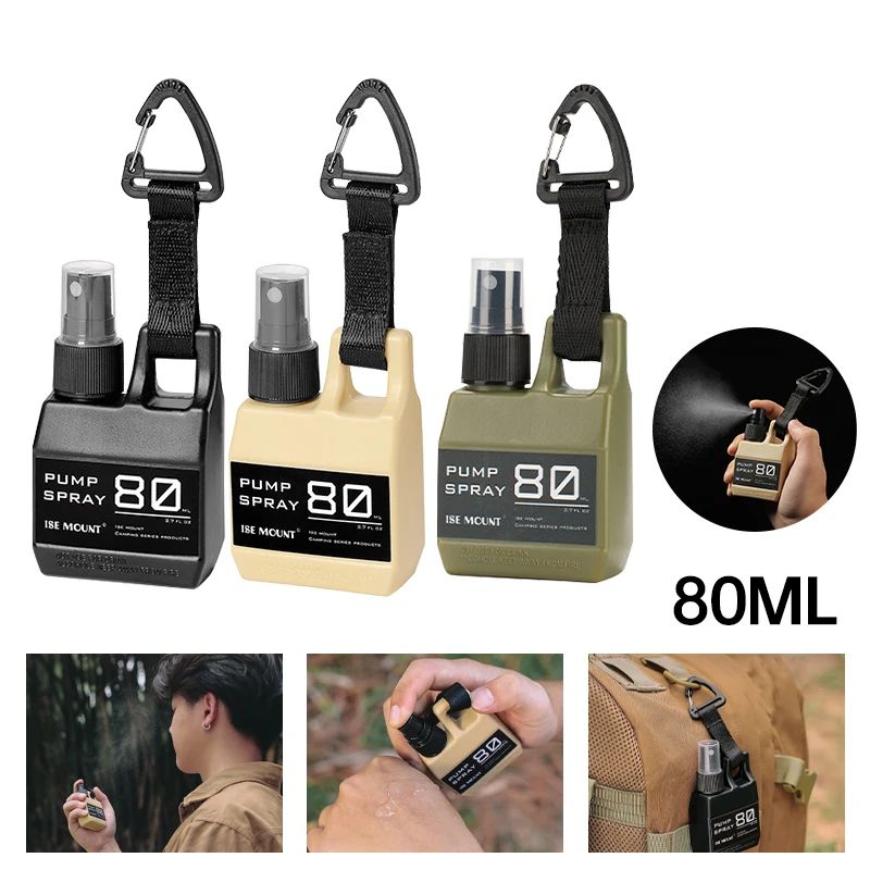 Perfume Fragrance Refill - ขวดสเปรย์แบบพกพาขนาด 80 มล. พร้อมคาราบิเนอร์ สำหรับแอลกอฮอล์ น้ำหอม