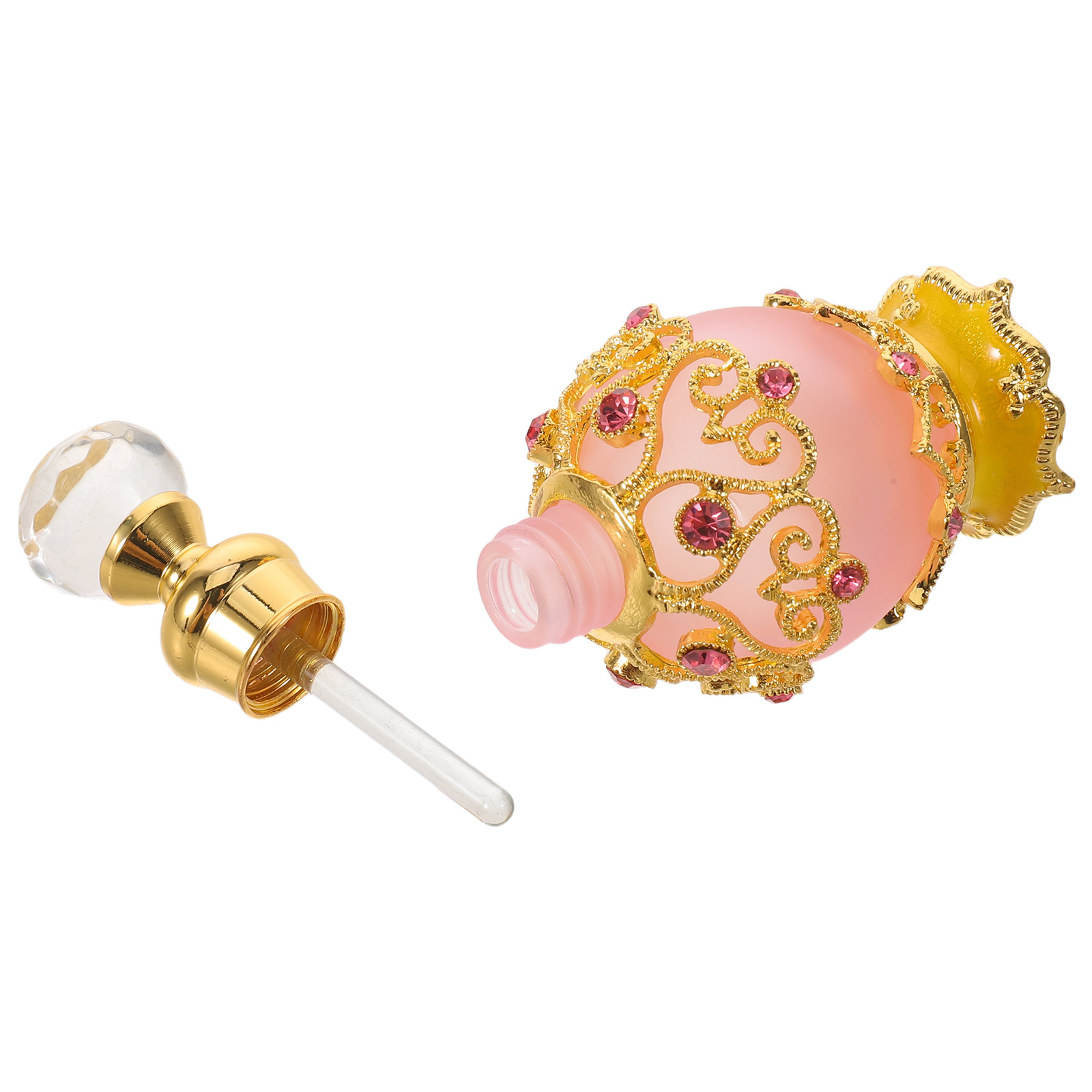 Perfume Fragrance Refill - ขวดน้ำหอมคริสตัลไรน์สโตนขนาด 15 มล. ขวดแก้วแบบเติมได้ พร้อมหัวหยด พกพาสะดวก
