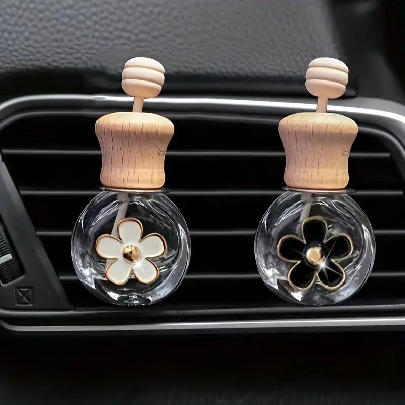 Perfume Fragrance Refill - 2pcs น้ําหอมแก้วเปล่าขวดน่ารัก Freshener ขวดน้ําหอมคลิป Air Vent