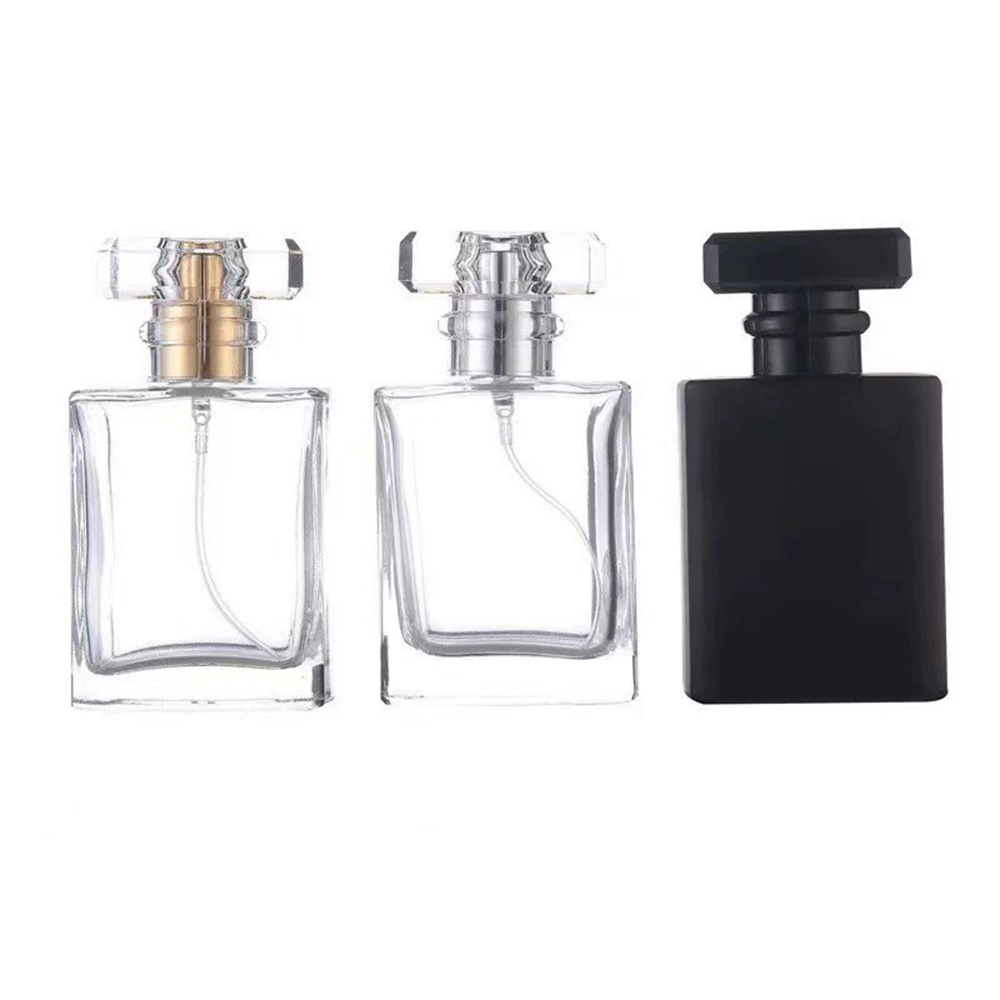 Perfume Fragrance Story - 5pcs 10pcs 20pcs 50ml สีดําโปร่งใสขวดน้ําหอมกระเป๋าเดินทางแก้วสเปรย์ขวดที่ว่างเปล่าขวด Mist