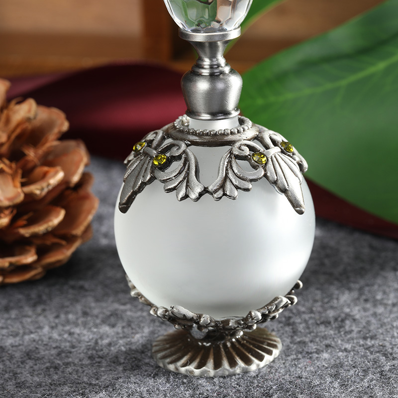 โลหะเงินโบราณขวดน้ําหอมแก้ว 25 - Perfume Fragrance Refill บทวิจารณ์และราคา