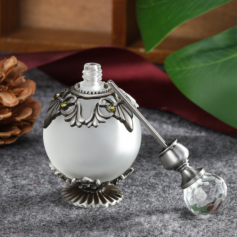 โลหะเงินโบราณขวดน้ําหอมแก้ว 25 - Perfume Fragrance Refill บทวิจารณ์และราคา