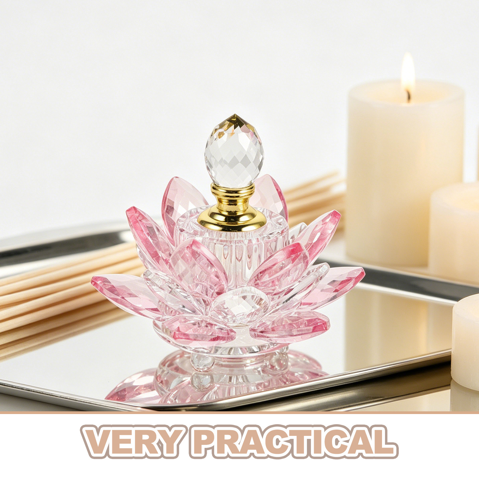 ขวดน้ำหอมรูปดอกบัวคริสตัลแบบเต - Perfume Fragrance Refill บทวิจารณ์และราคา