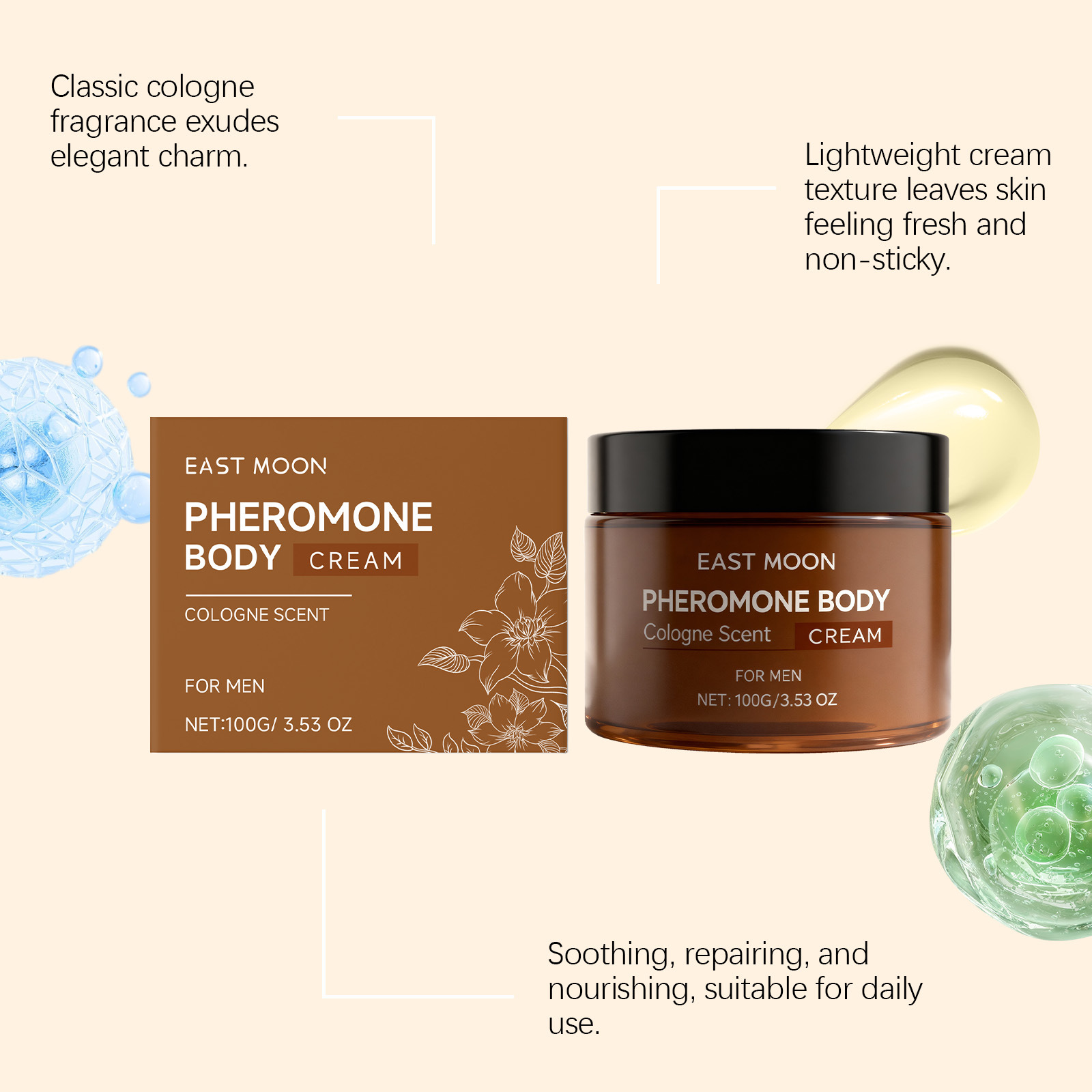โลชั่นบำรุงผิว East Moon Men ก - Perfume Fragrance Moisturizer บทวิจารณ์และราคา